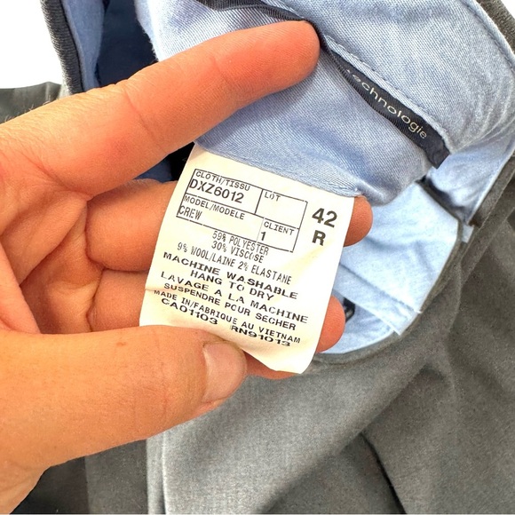 Jack Victor JV Reflex Flex Stretch Grey Crew Pants Flat Front Slacks Men's 42x29 - Picture 7 of 12